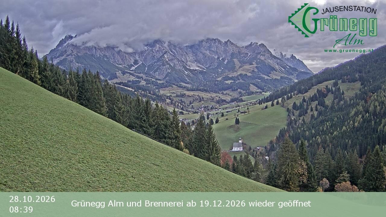 Archived image Webcam Dienten - View Grünegg Alm