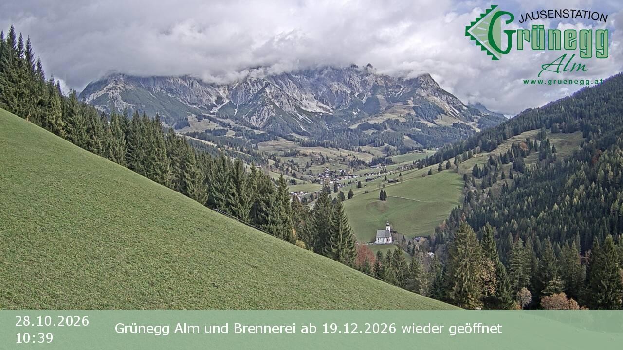 Archived image Webcam Dienten - View Grünegg Alm