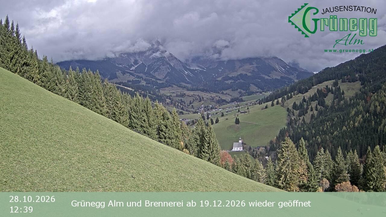 Archived image Webcam Dienten - View Grünegg Alm