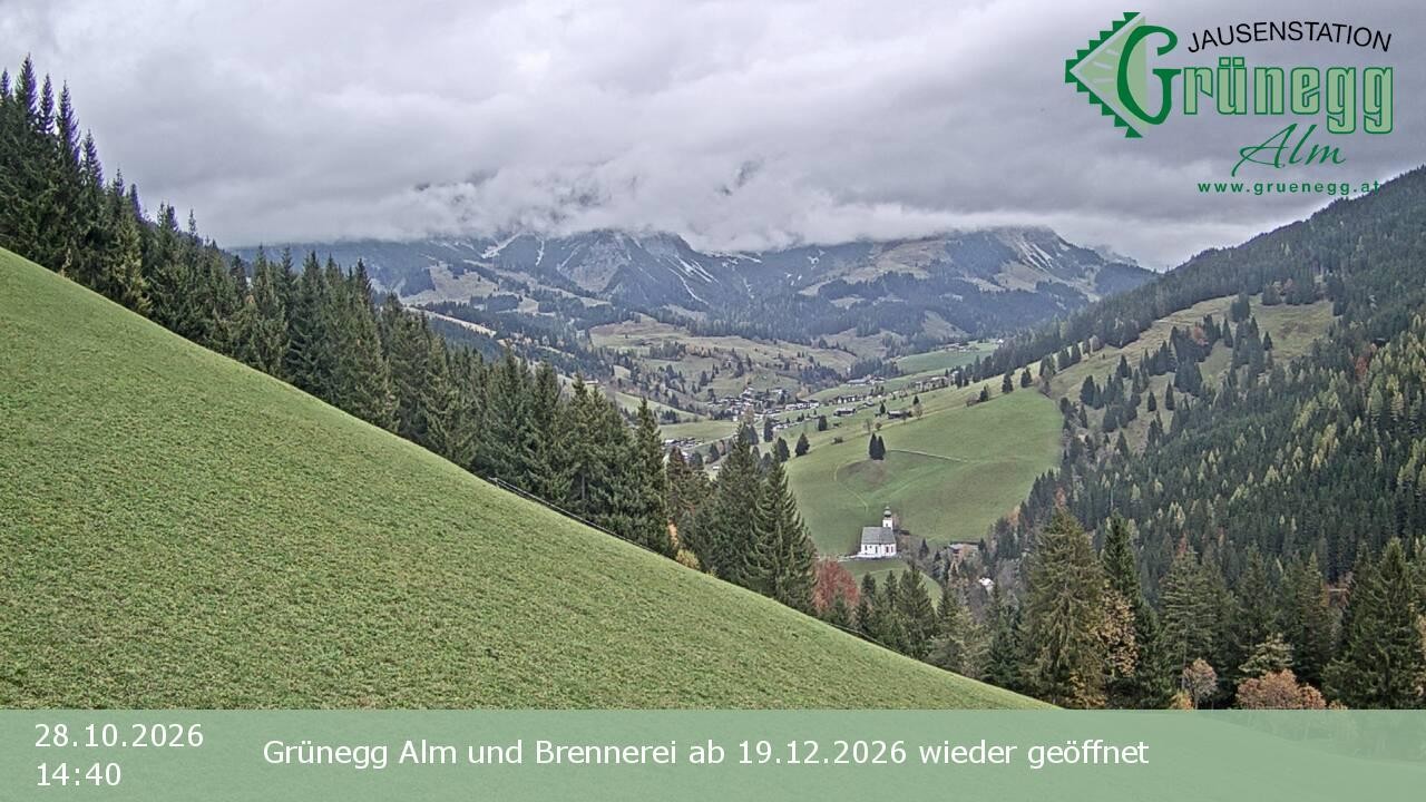 Archived image Webcam Dienten - View Grünegg Alm