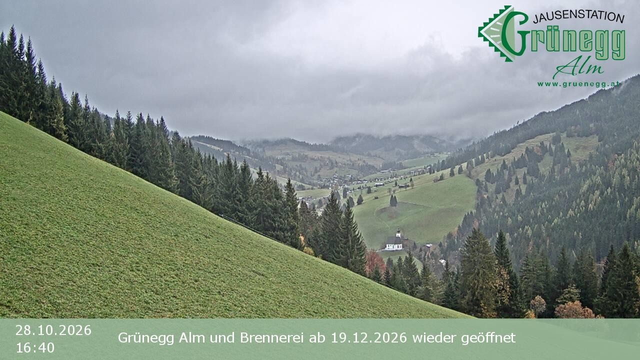 Archived image Webcam Dienten - View Grünegg Alm