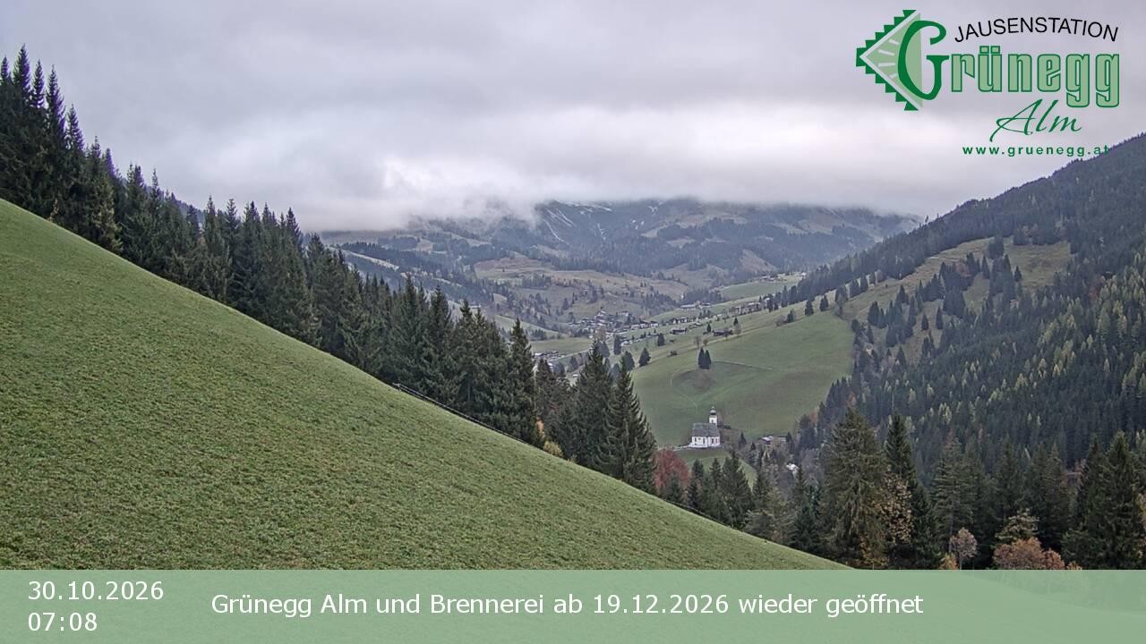 Archived image Webcam Dienten - View Grünegg Alm