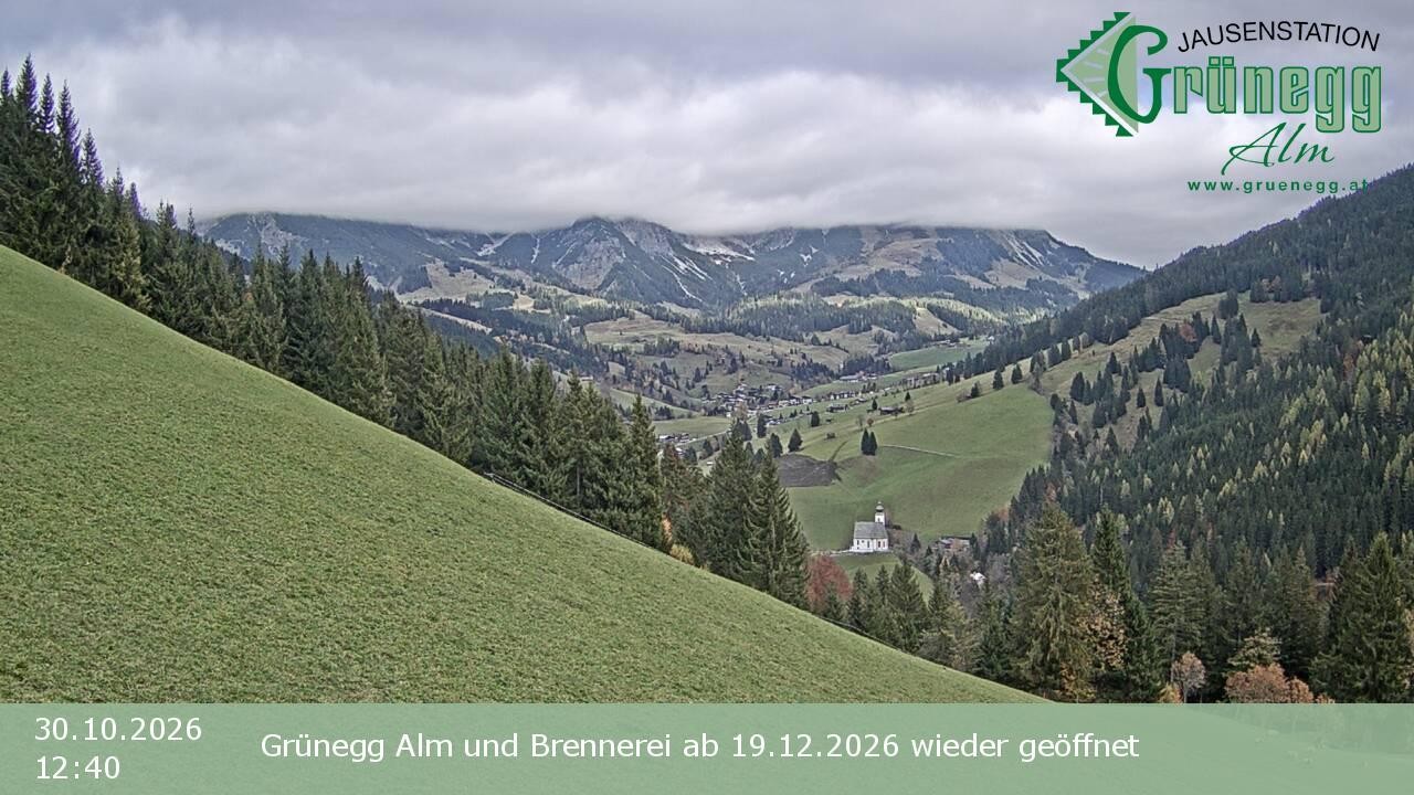 Archived image Webcam Dienten - View Grünegg Alm