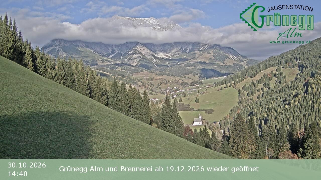 Archived image Webcam Dienten - View Grünegg Alm