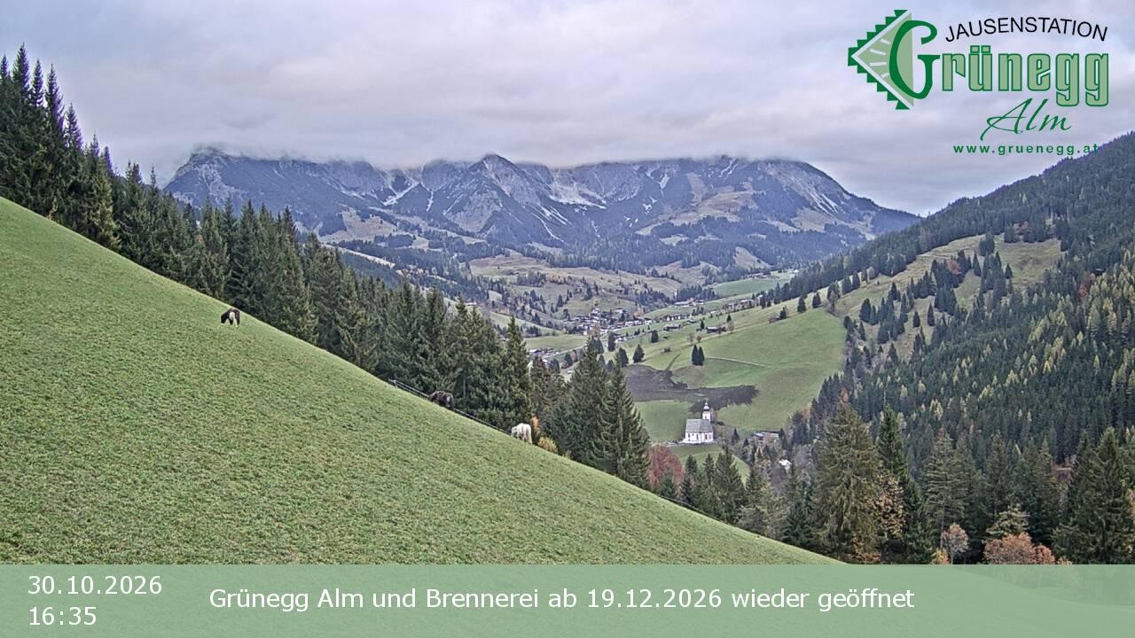 Archived image Webcam Dienten - View Grünegg Alm