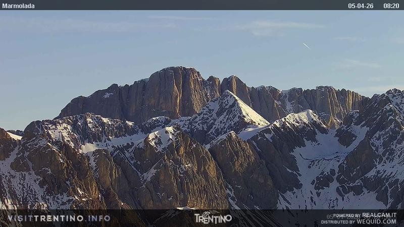 Archived image Webcam Marmolada (Fassa Valley)