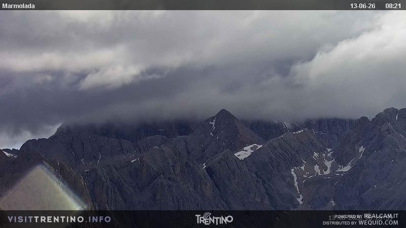 Archived image Webcam Marmolada (Fassa Valley)