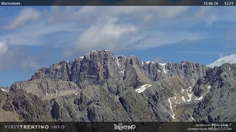 Archived image Webcam Marmolada (Fassa Valley)