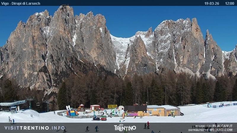 Archiv Foto Webcam Val di Fassa - Dirupi di Larséc