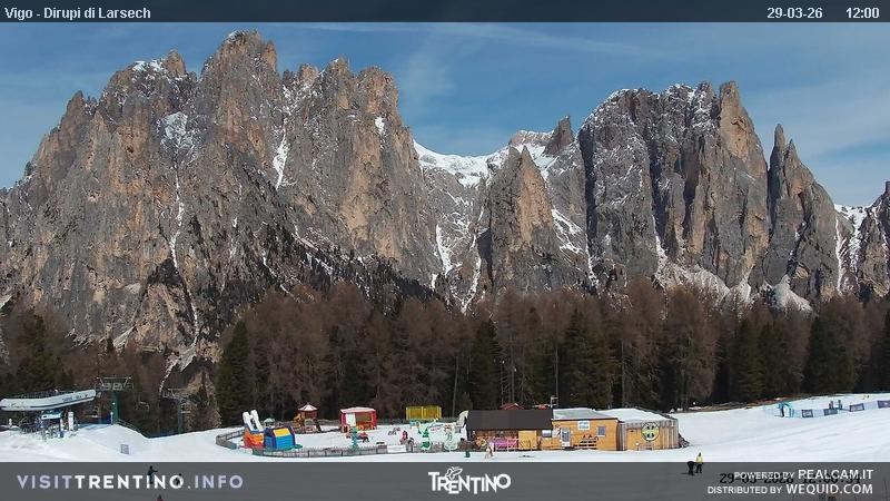 Archiv Foto Webcam Val di Fassa - Dirupi di Larséc