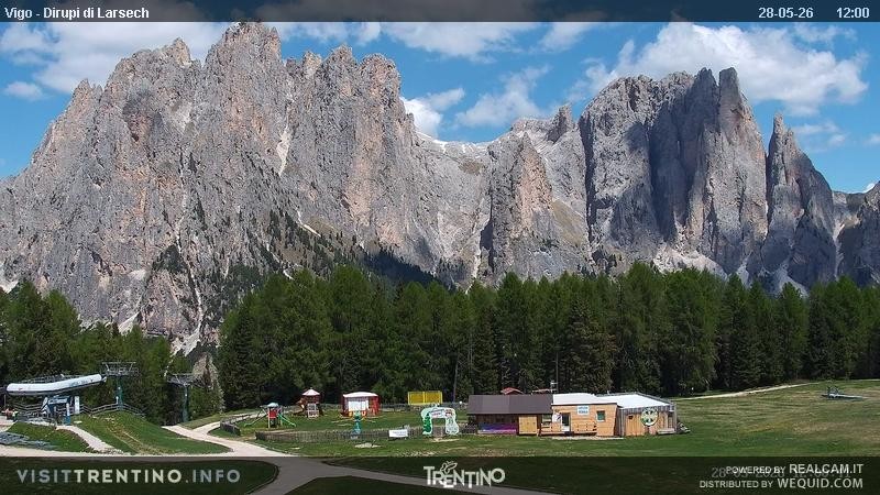 Archiv Foto Webcam Val di Fassa - Dirupi di Larséc