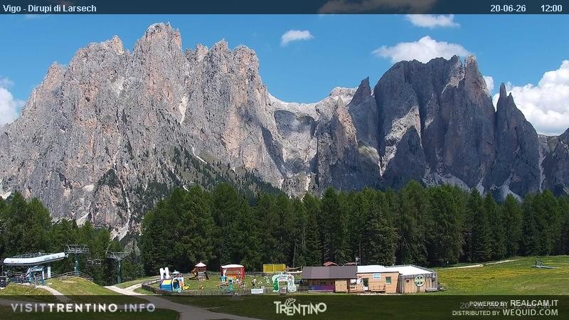 Archiv Foto Webcam Val di Fassa - Dirupi di Larséc