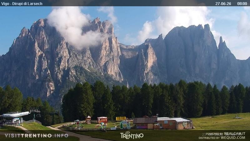 Archiv Foto Webcam Val di Fassa - Dirupi di Larséc
