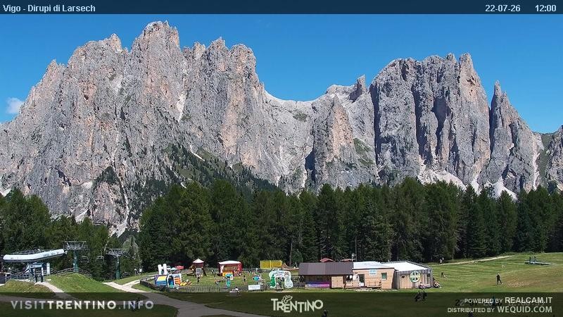 Archiv Foto Webcam Val di Fassa - Dirupi di Larséc