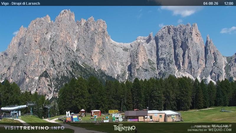 Archiv Foto Webcam Val di Fassa - Dirupi di Larséc