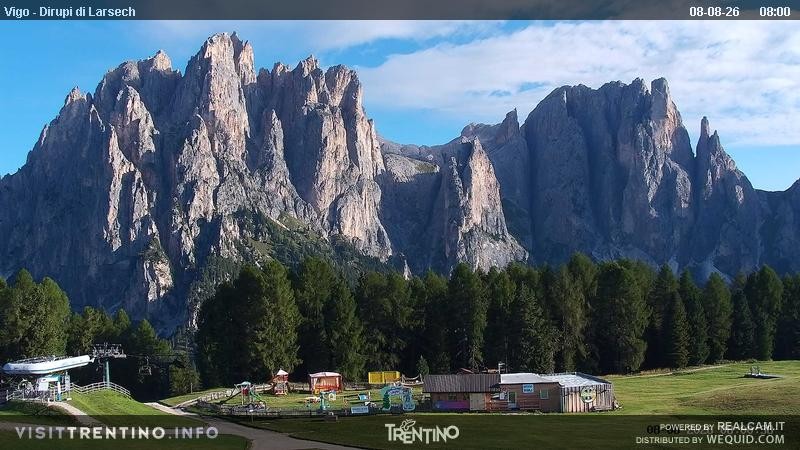 Archiv Foto Webcam Val di Fassa - Dirupi di Larséc