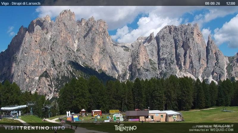 Archiv Foto Webcam Val di Fassa - Dirupi di Larséc