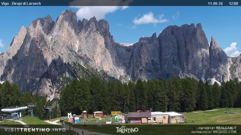Archiv Foto Webcam Val di Fassa - Dirupi di Larséc
