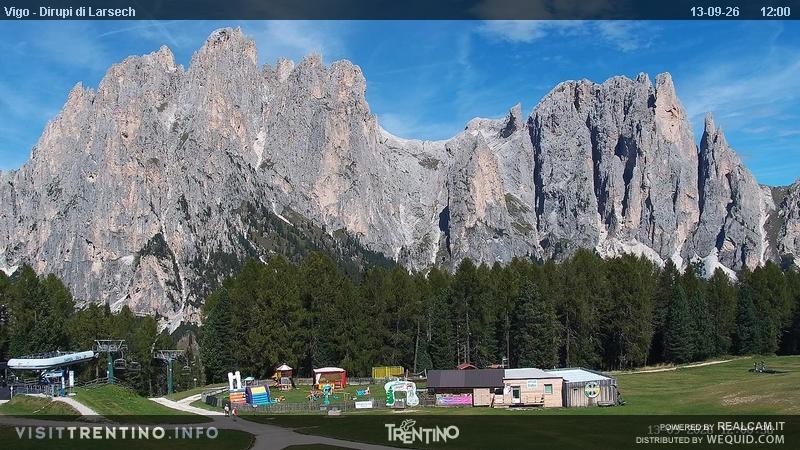 Archiv Foto Webcam Val di Fassa - Dirupi di Larséc