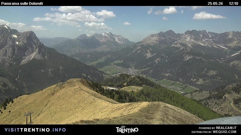 Archived image Webcam Fassatal Buffaure towards Vigo di Fassa