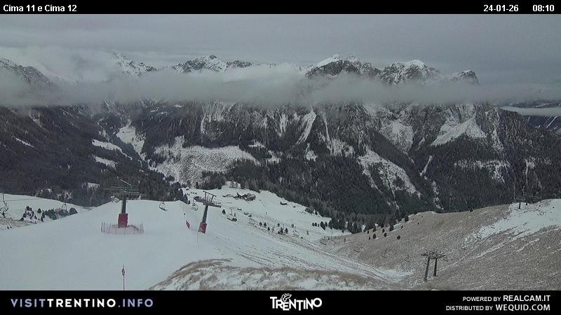 Archiv Foto Webcam Col de Valvacin und Catinaccio