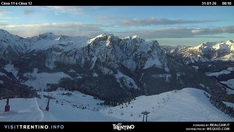 Archiv Foto Webcam Col de Valvacin und Catinaccio