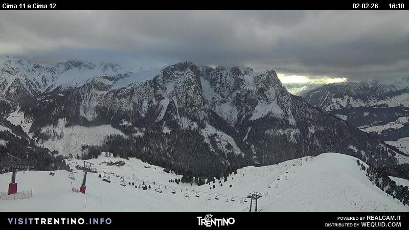 Archiv Foto Webcam Col de Valvacin und Catinaccio