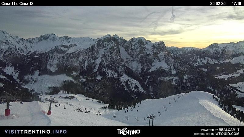 Archiv Foto Webcam Col de Valvacin und Catinaccio