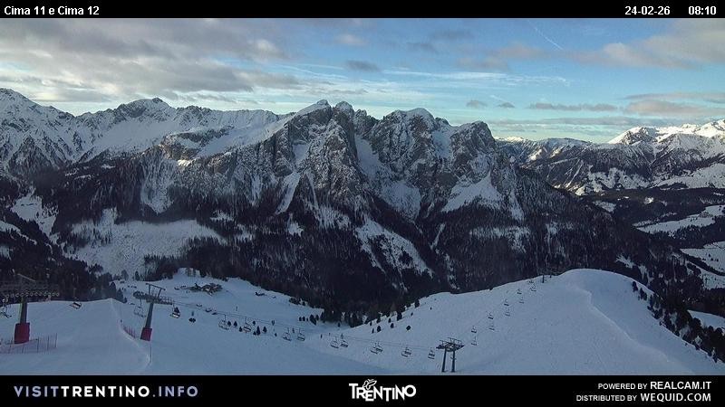 Archiv Foto Webcam Col de Valvacin und Catinaccio