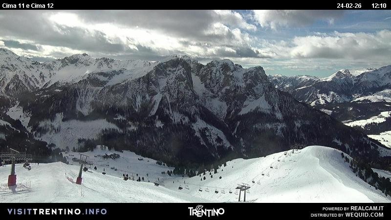Archiv Foto Webcam Col de Valvacin und Catinaccio