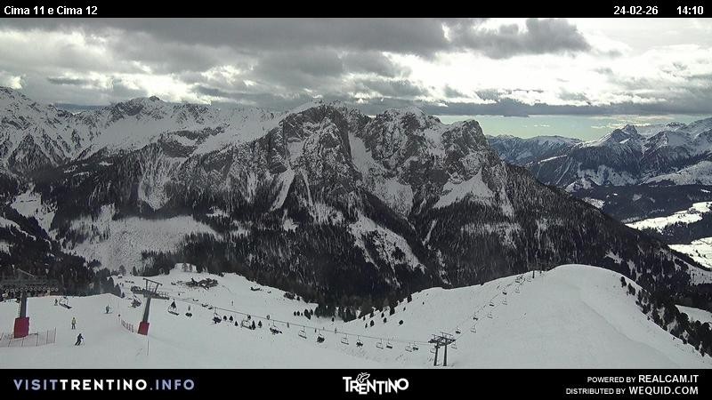Archiv Foto Webcam Col de Valvacin und Catinaccio