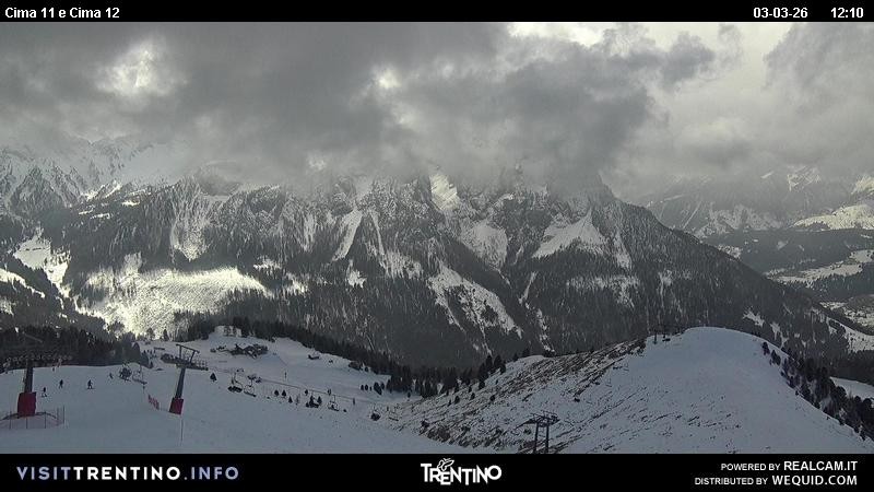 Archiv Foto Webcam Col de Valvacin und Catinaccio