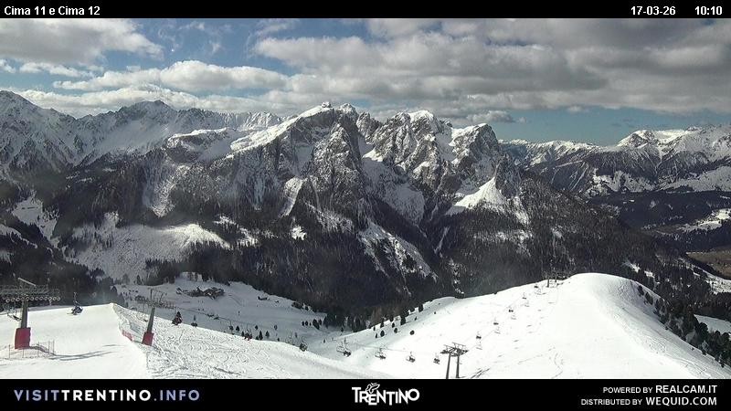 Archiv Foto Webcam Col de Valvacin und Catinaccio