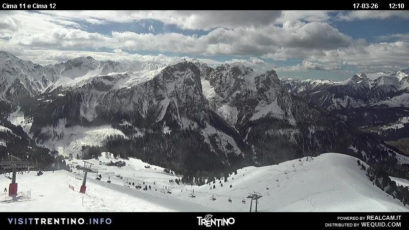 Archiv Foto Webcam Col de Valvacin und Catinaccio