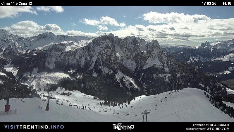 Archiv Foto Webcam Col de Valvacin und Catinaccio