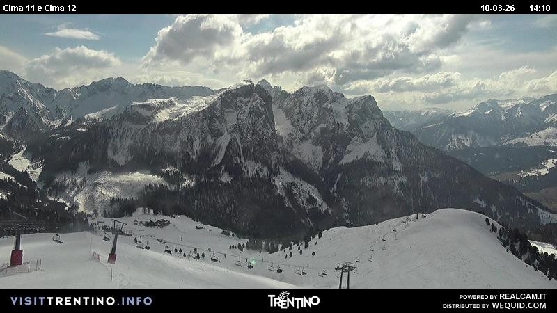 Archiv Foto Webcam Col de Valvacin und Catinaccio