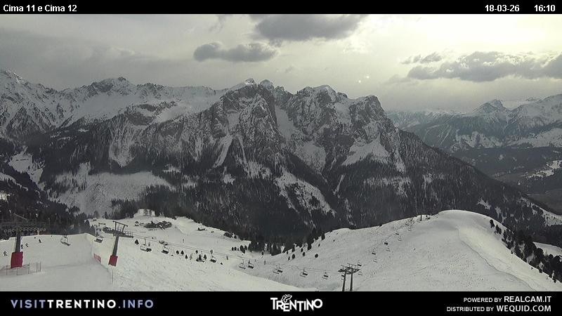 Archiv Foto Webcam Col de Valvacin und Catinaccio