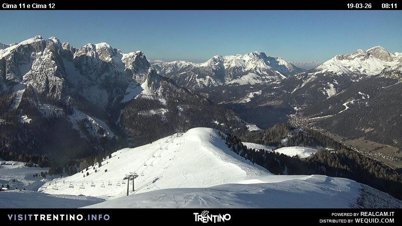 Archiv Foto Webcam Col de Valvacin und Catinaccio