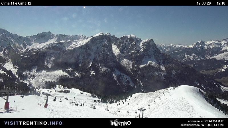 Archiv Foto Webcam Col de Valvacin und Catinaccio