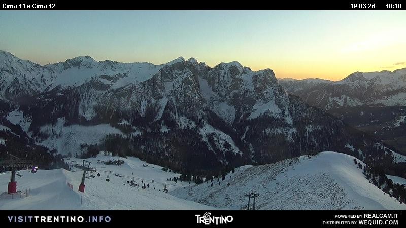 Archiv Foto Webcam Col de Valvacin und Catinaccio