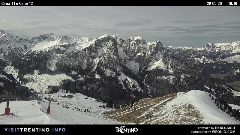 Archiv Foto Webcam Col de Valvacin und Catinaccio