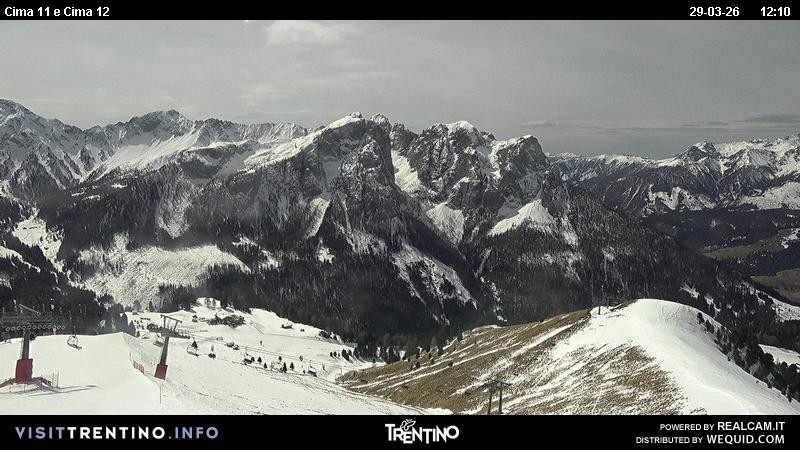 Archiv Foto Webcam Col de Valvacin und Catinaccio