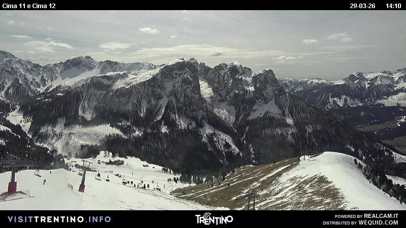 Archiv Foto Webcam Col de Valvacin und Catinaccio