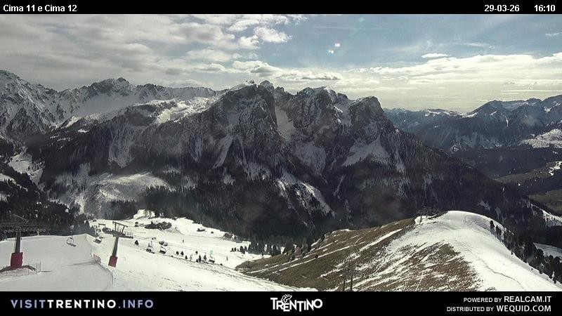Archiv Foto Webcam Col de Valvacin und Catinaccio