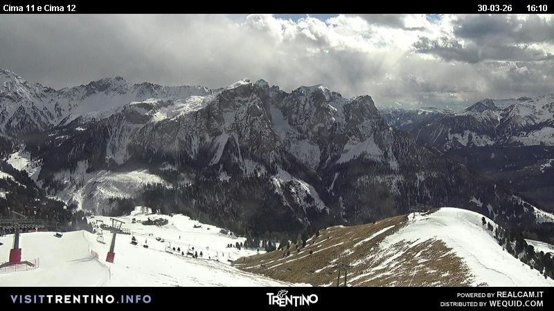 Archiv Foto Webcam Col de Valvacin und Catinaccio