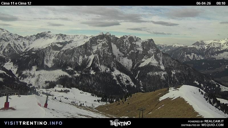 Archiv Foto Webcam Col de Valvacin und Catinaccio