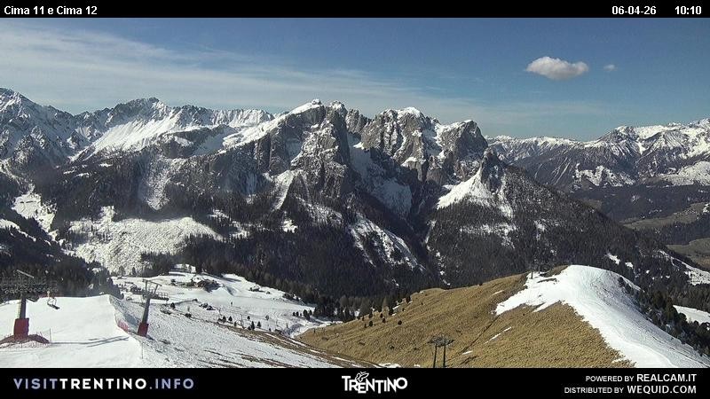 Archiv Foto Webcam Col de Valvacin und Catinaccio