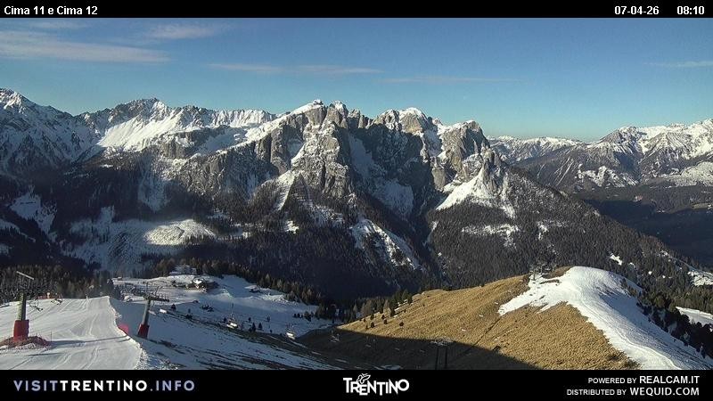 Archiv Foto Webcam Col de Valvacin und Catinaccio