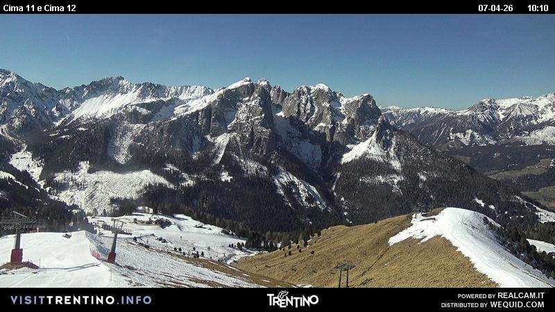 Archiv Foto Webcam Col de Valvacin und Catinaccio