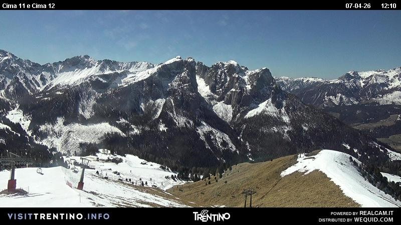 Archiv Foto Webcam Col de Valvacin und Catinaccio